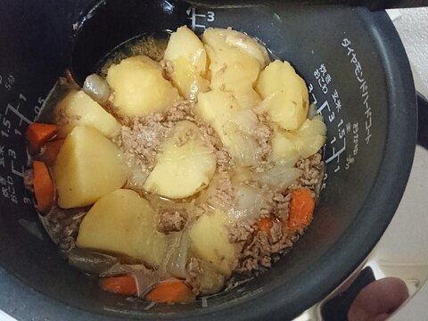 楽々！めんつゆと炊飯器で作る肉じゃが